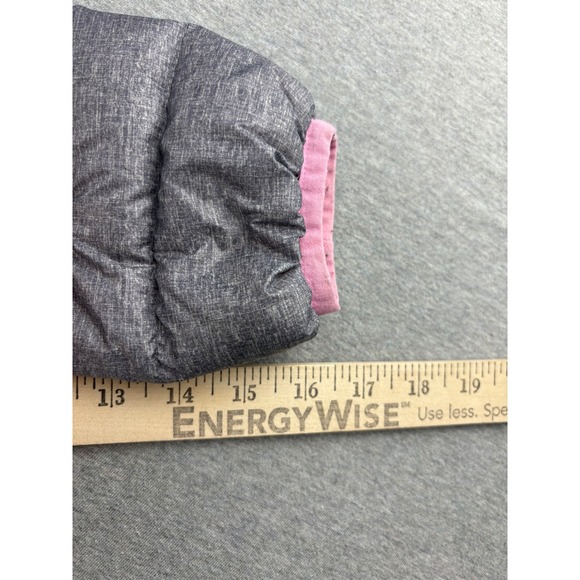 Gerry Girls Gray Heather Puffer Jacket Lightweight Hooded Full Zip Size L 14/16 - Picture 8 of 14